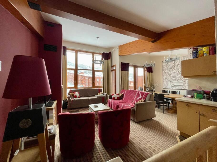 Confort Et Espace Pour Cet Appartement Duplex De 100 M2 Avec Grand Sejour Expose Sud Avec Cheminee, 4 Chambres , Acces Direct Aux Pistes De Ski Et Au Golf Dans La Residence Edenarc Avec Piscine, Jacuzzi Et Spa Bourg-Saint-Maurice Esterno foto